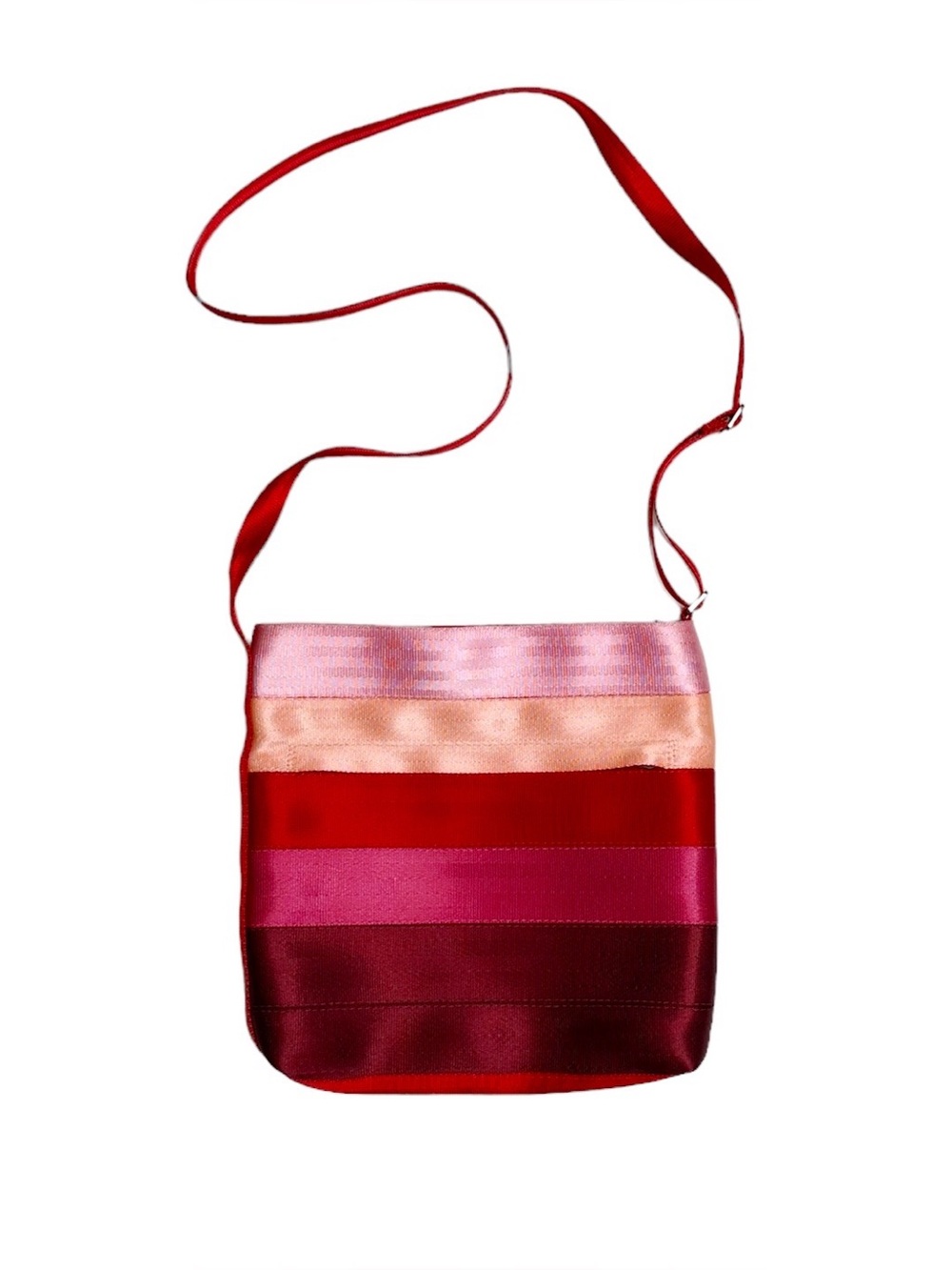 Harvey’s Seatbelt Bag Streamline Crossbody Pink Red Stripe Rare